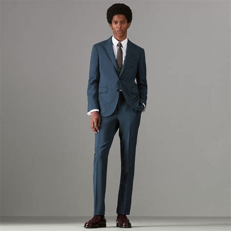 BurberrySoho Fit Wool Mohair Suit In Dark Pewter Blue